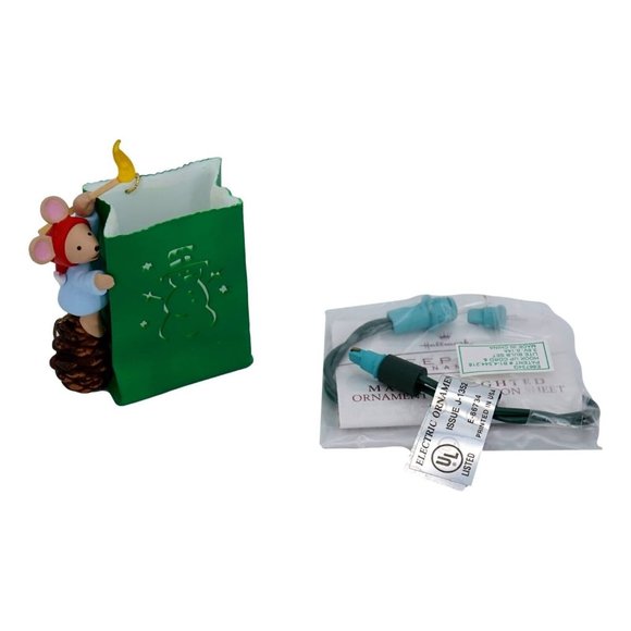 Hallmark 1997 Christmas Ornament Chris Mouse Luminaria Magic Series New - Picture 4 of 8